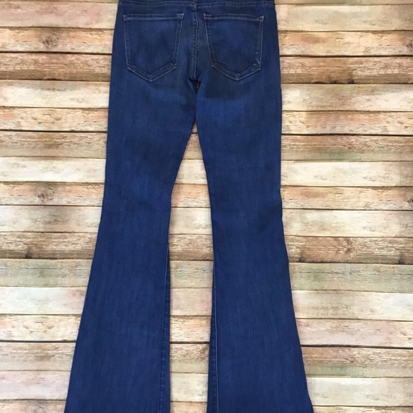 MOTHER Denim Size 26 The Cruiser Flare Jeans in Devil in a Blue Suit Wash - Picture 3 of 6
